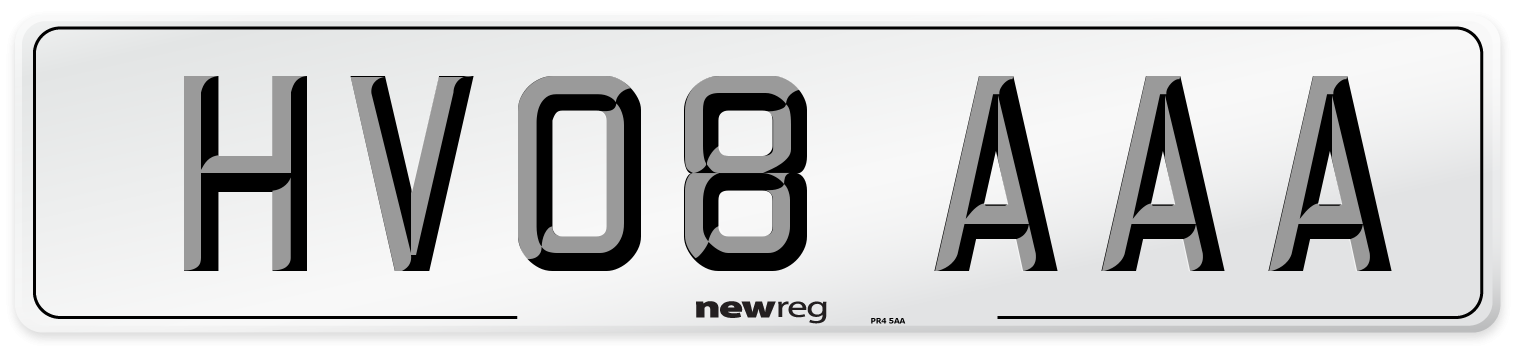HV08 AAA Number Plate from New Reg